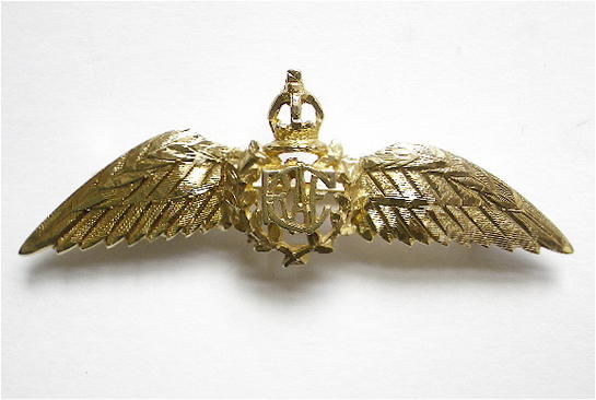 Royal Canadian Air Force silver pilot wing sweetheart brooch