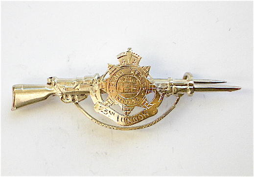 23rd County of London 1916 silver rifle sweetheart brooch