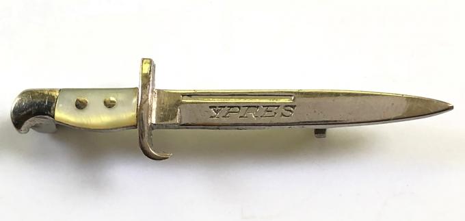 YPRES miniature bayonet battle brooch 47mm