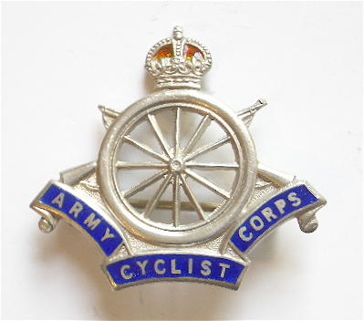 WW1 Army Cyclist Corps silver sweetheart brooch