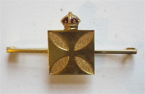 WW1 Royal Army Chaplains Department gold regimental brooch