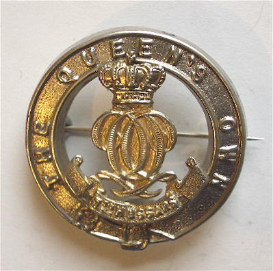 7th Queen's Own Hussars silver regimental brooch