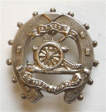 Royal Artillery 1914 silver horseshoe sweetheart brooch