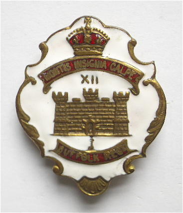 WW1 Suffolk Regiment white faced enamel sweetheart brooch