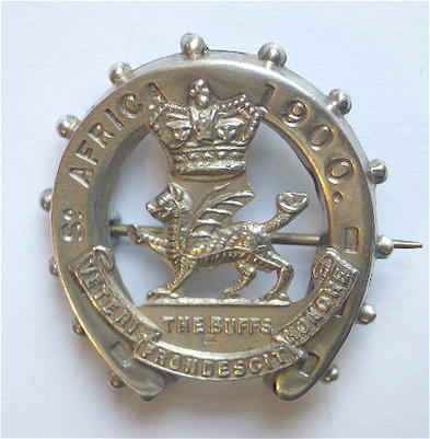 The Buffs East Kent Regiment 1900 silver sweetheart brooch