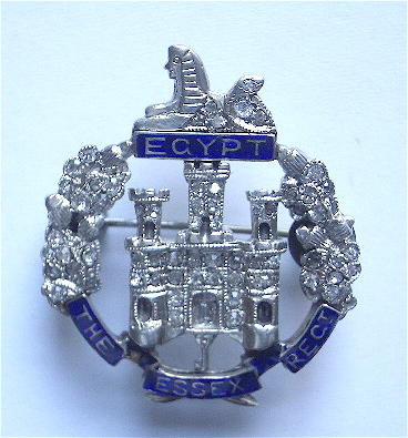 WW1 The Essex Regiment diamante sweetheart brooch by Ciro