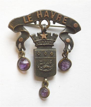  WW1 Le Havre sweetheart battle brooch