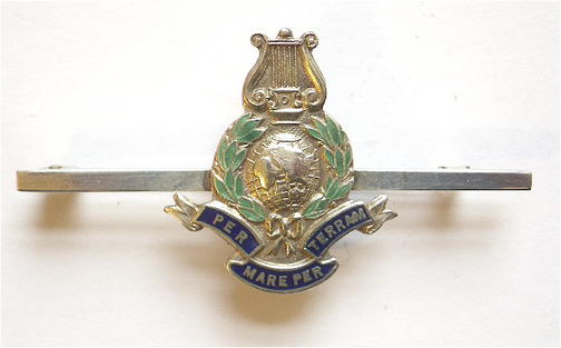 Royal Marine Band silver sweetheart brooch