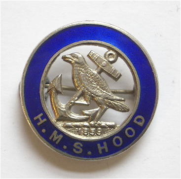 WW2 HMS Hood silver sweetheart brooch