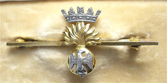 Royal Irish Fusiliers 1963 gold regimental sweetheart brooch
