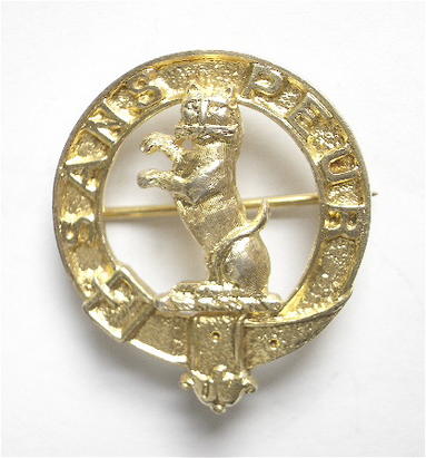 5th Bn Seaforth Highlanders silver regimental sweetheart brooch