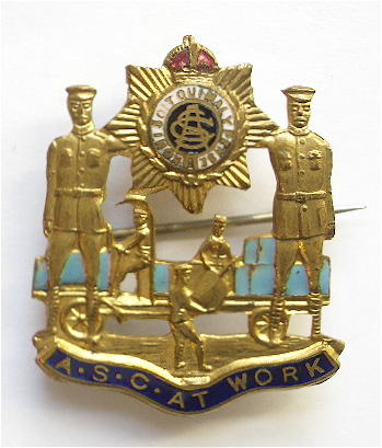 WW1 Army Service Corps ASC at work sweetheart brooch