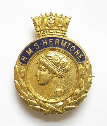 WW1 Royal Navy Ship HMS Hermione brooch