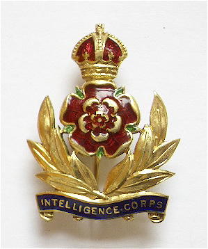 Intelligence Corps gold sweetheart brooch