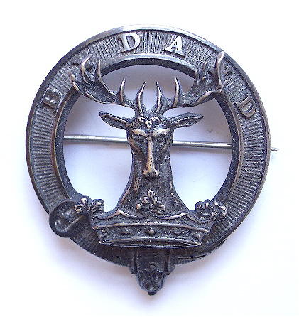 Gordon Highlanders Marquis of Huntly 1908 hallmarked silver brooch