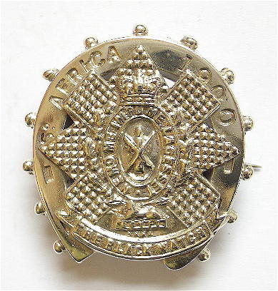 Black Watch Royal Highlanders 1900 silver regimental sweetheart brooch