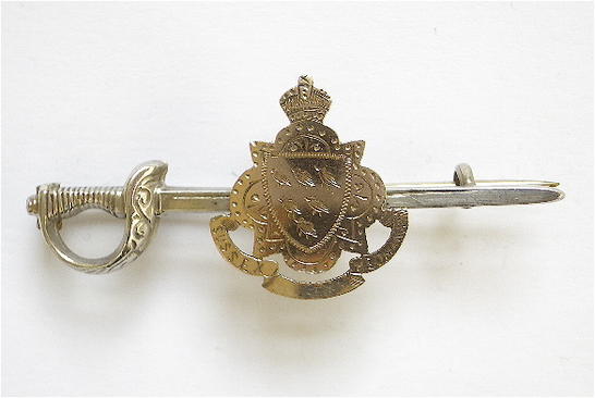 WW1 Sussex Yeomanry 1915 silver sword sweetheart brooch