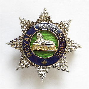 Royal Lincolnshire Regiment 1974 gold regimental brooch