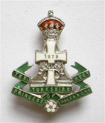 WW1 Yorkshire Regiment silver sweetheart brooch