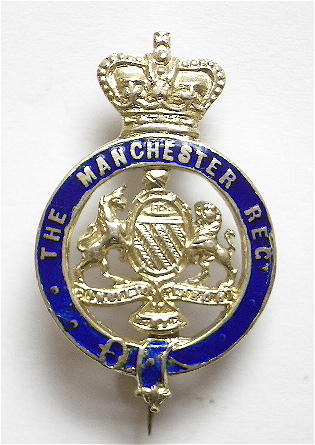 Manchester Regiment silver sweetheart brooch