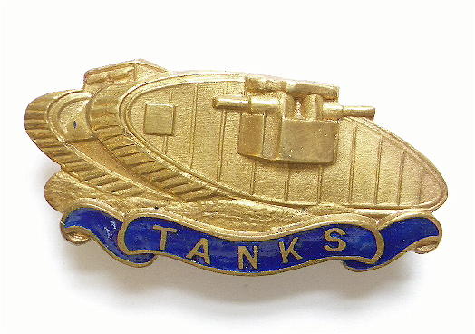 WW1 Tank Corps gilt and enamel sweetheart brooch