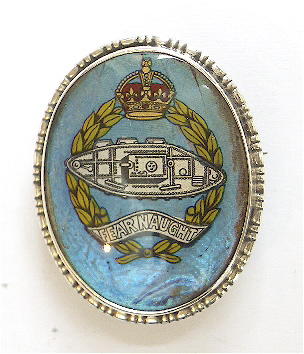 Royal Tank Regiment silver butterfly sweetheart brooch