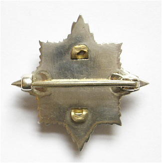Karianne's Secret Irish Guards Brooch – Gold Plated Shamrock With Cubic Zirconia – UK Handmade