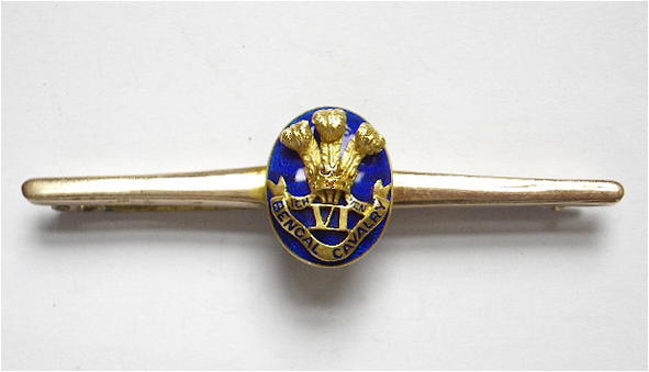 6th POW Bengal Cavalry gold Indian Army regimental brooch