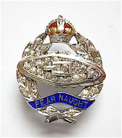 Royal Tank Regiment diamante sweetheart brooch