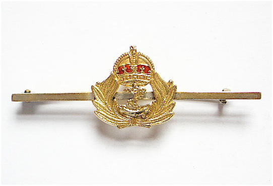 Royal Navy officers style gold and silver sweetheart brooch