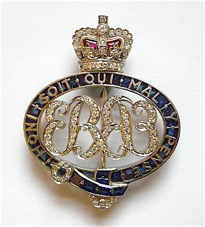Grenadier Guards diamond sapphire and ruby regimental brooch
