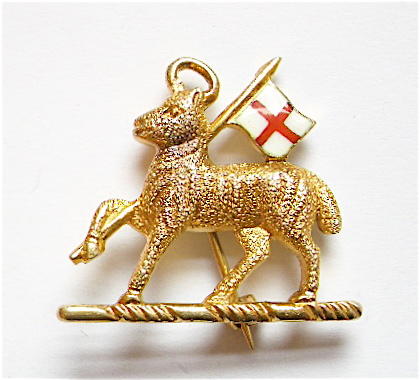 The Queens Regiment 1985 gold regimental brooch by Garrard
