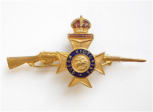 9th County of London Bn Queen Victorias Rifles sweetheart brooch