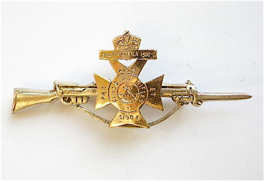 11th County of London Finsbury Rifles 1915 silver sweetheart brooch