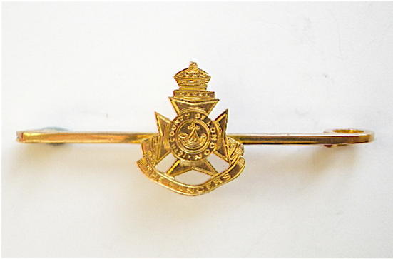 12th County of London Bn The Rangers gold sweetheart brooch