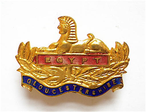 Gloucestershire Regiment gilt and enamel sweetheart brooch