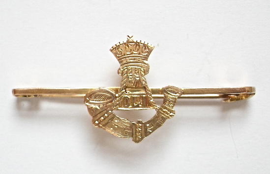 Durham Light Infantry gold regimental sweetheart brooch