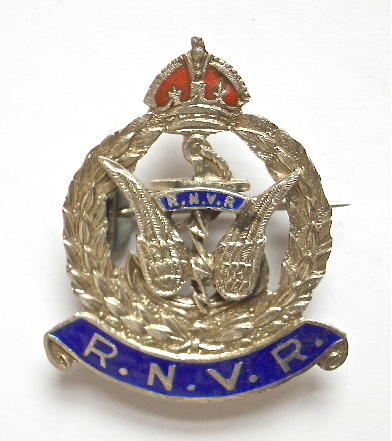 Royal Navy Volunteer Reserve Wireless Telegraphy silver RNVR brooch