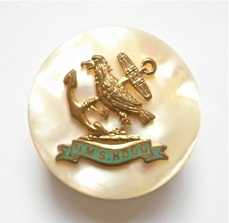 Royal Navy HMS Hood mother of pearl sweetheart brooch
