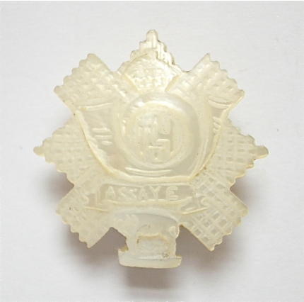 Highland Light Infantry handcrafted mother of pearl sweetheart brooch