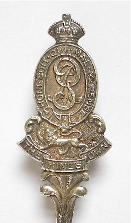 The Kings Own 1930 hallmarked silver regimental spoon Mappin & Webb 