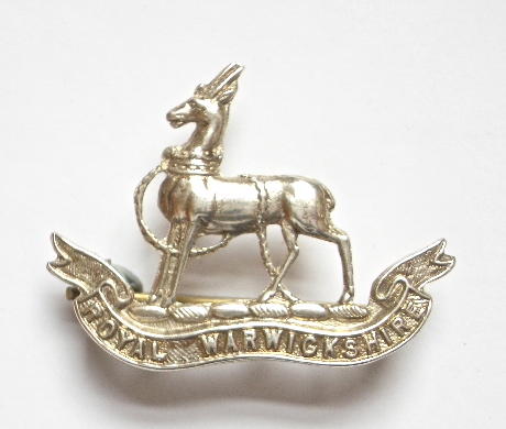 Royal Warwickshire Regiment 1915 hallmarked silver sweetheart brooch