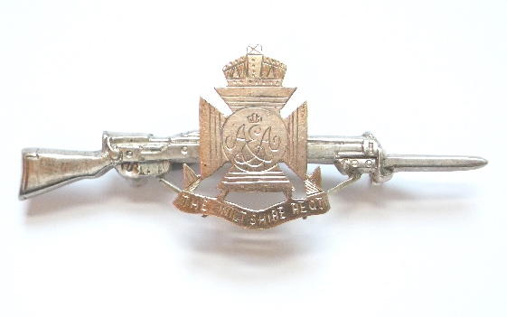 Wiltshire Regiment 1915 hallmarked silver rifle sweetheart brooch