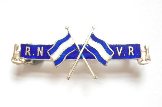 RNVR Signalman 1917 silver crossed flags brooch