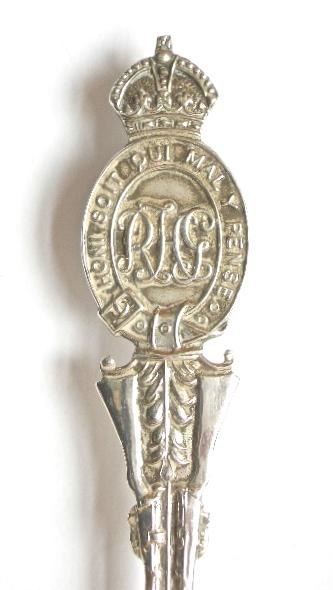 Royal Horse Guards 1928 hallmarked silver regimental spoon