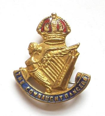 The Connaught Rangers gilt and enamel Irish regimental sweetheart brooch
