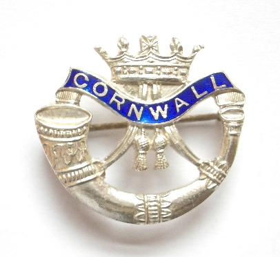 Duke of Cornwalls Light Infantry silver sweetheart brooch