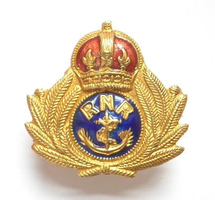 Royal Naval Reserve gilt and enamel RNR sweetheart brooch