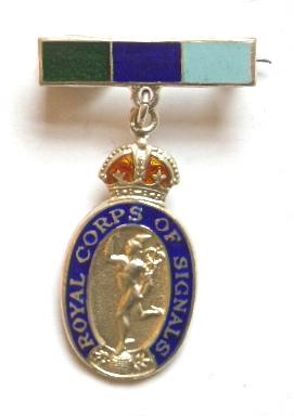 Royal Corps of Signals silver sweetheart brooch by James Fenton