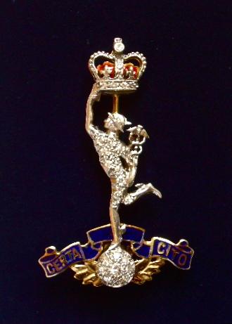 Royal Corps of Signals diamond regimental brooch by Garrard